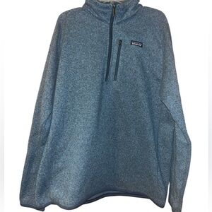 Men Patagonia blue Better Sweater 1/4 Zip Pullover jacket size XL